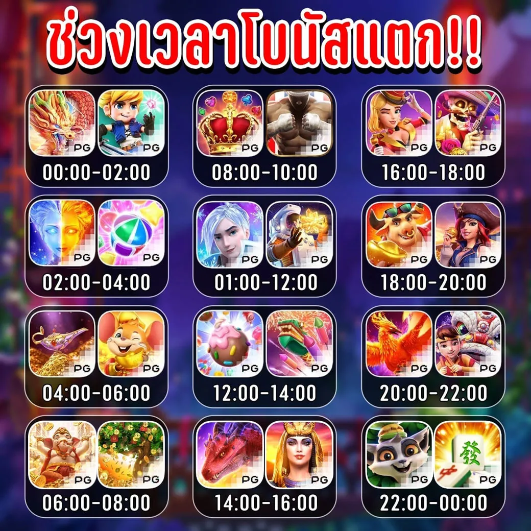 ตารางเวลาสล็อตแตก